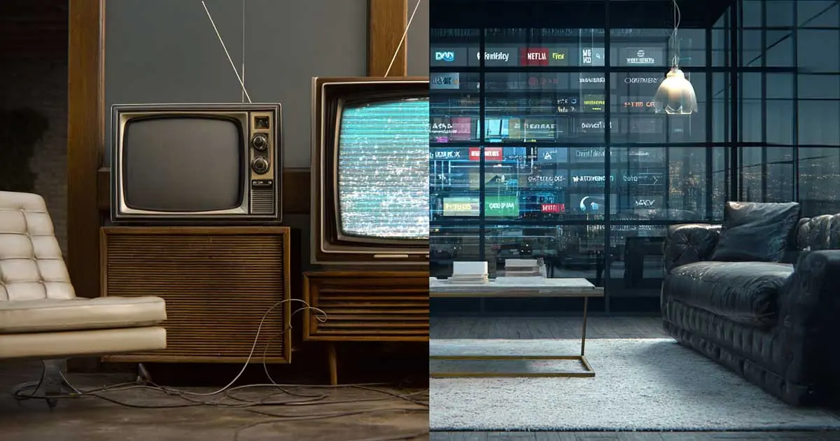 IPTV vs. kabel-TV - illustrasjon